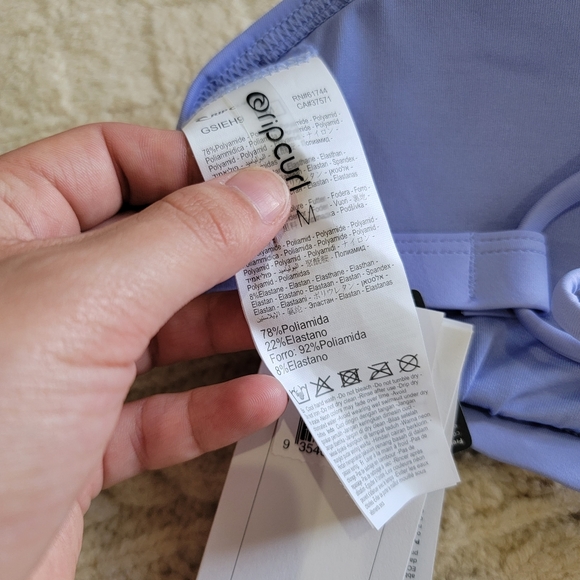 NWT SOLD OUT Rip Curl Classic Surf Crossback Bikini Top Violet size Medium - Picture 5 of 6